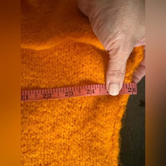 Zara Orange Oversized Wool/Alpaca/Acrylic/Nylon Size Medium Academia Clueless - Picture 6 of 6